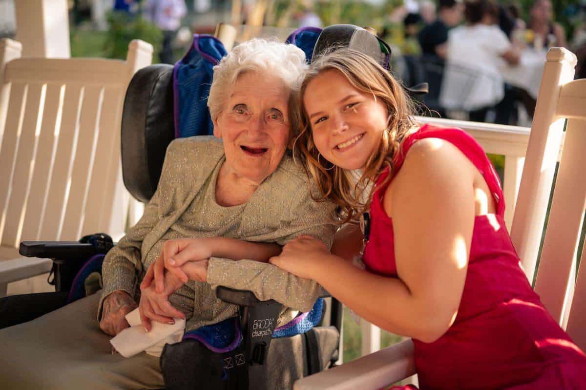Young Woman With Senior Citizen