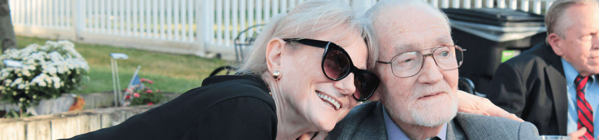 Older Couple Poses For Camera